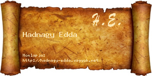Hadnagy Edda névjegykártya